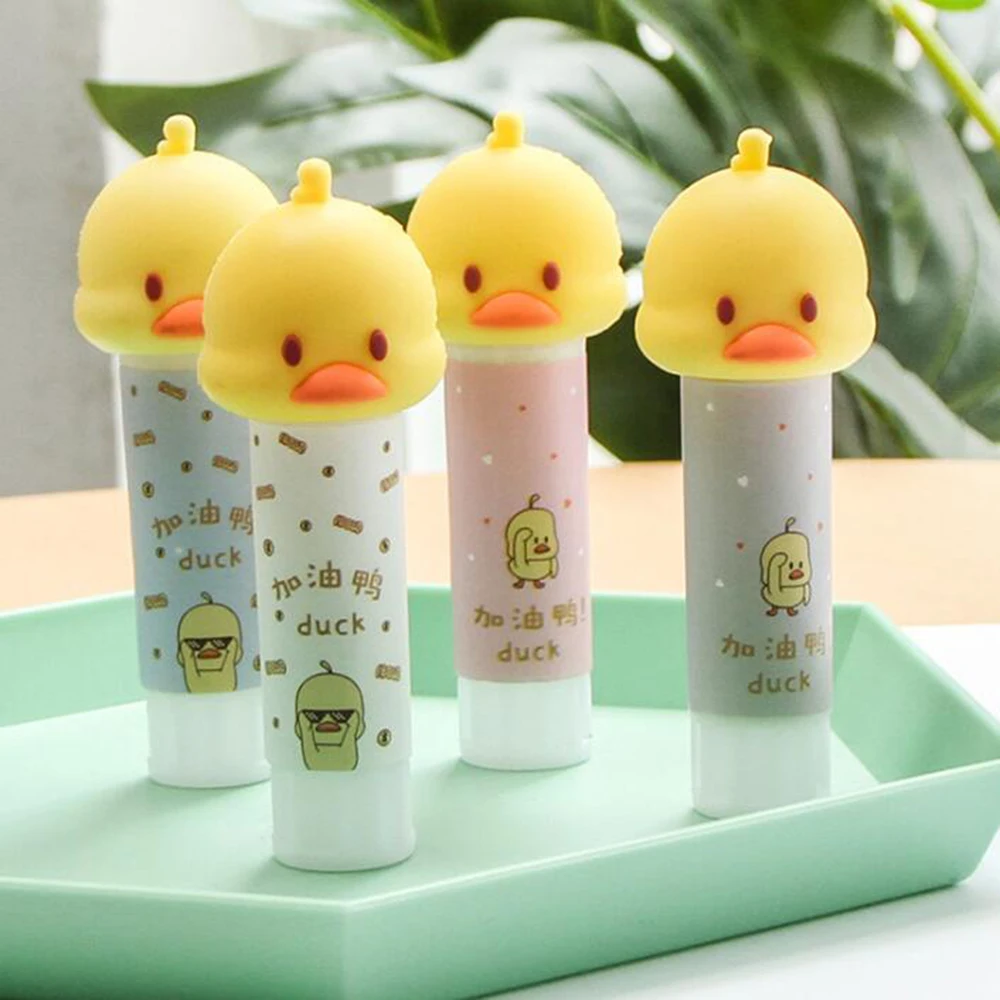 Cute Pattern Glue Stick Non-Toxic Washable Anti-Tilt Glue Stick For Student Good Viscosity/High Density/Water-Soluble Formula