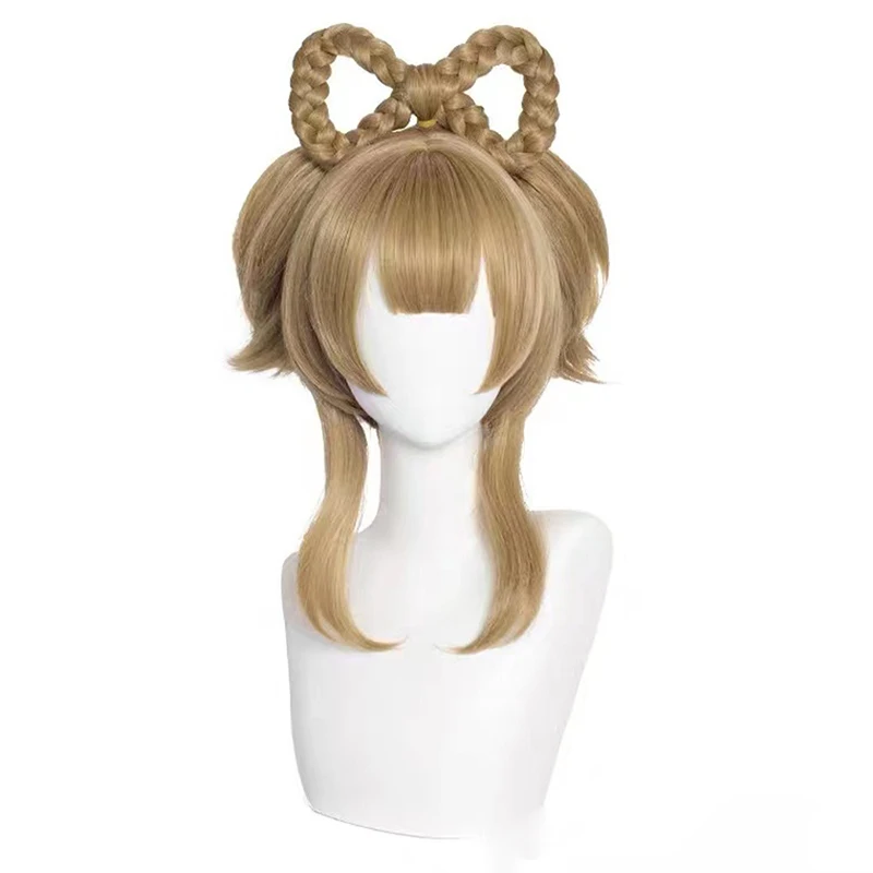 

Yaoyao Clip Ponytail Short Wig Cosplay Costume Heat Resistant Synthetic Hair Genshin Impact Yao Yao Women Wigs