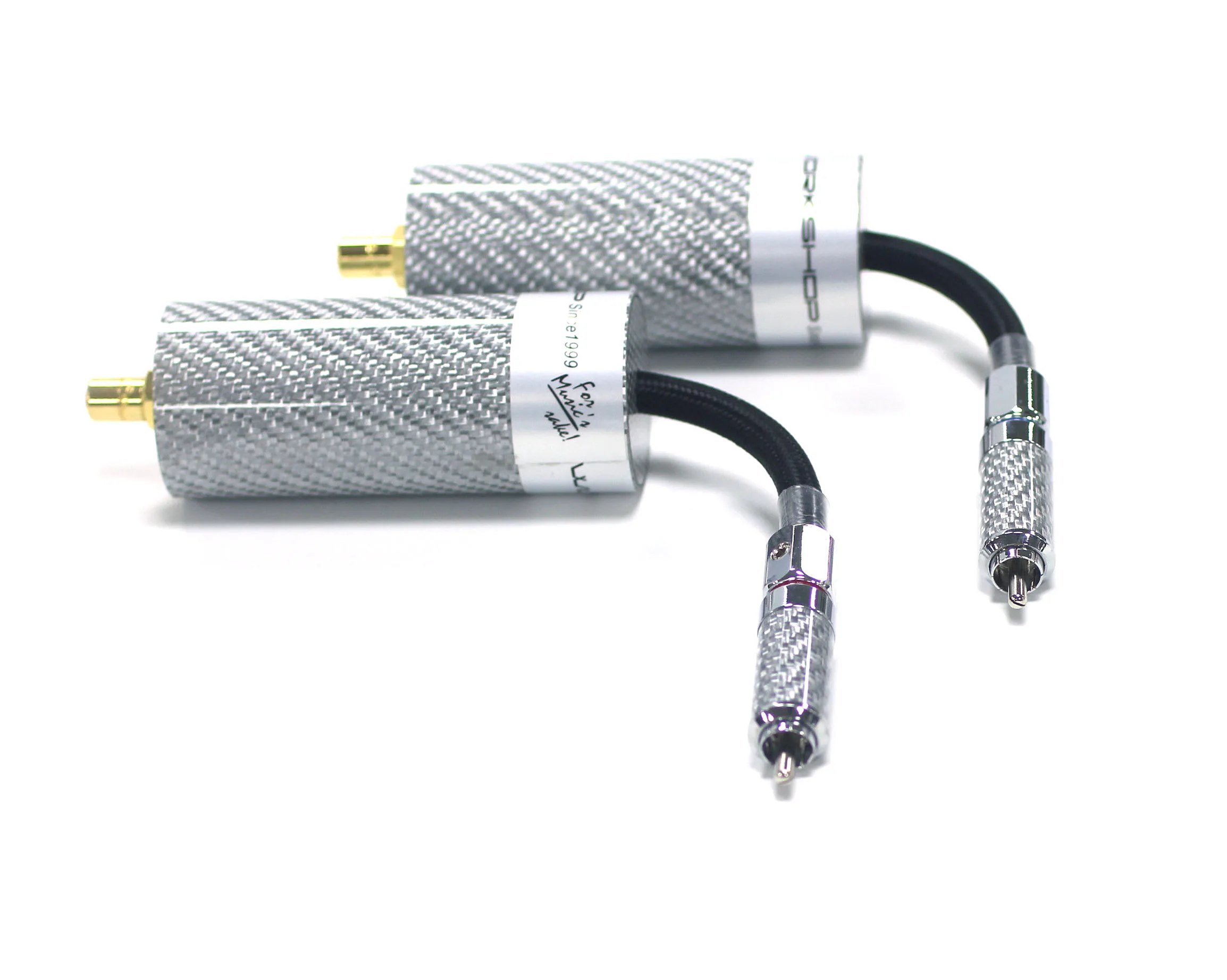 1 pair High Quality OFC carbon fiber RCA  XLR Cable Wire Filter Purifier HiFi Audio Noise Filter