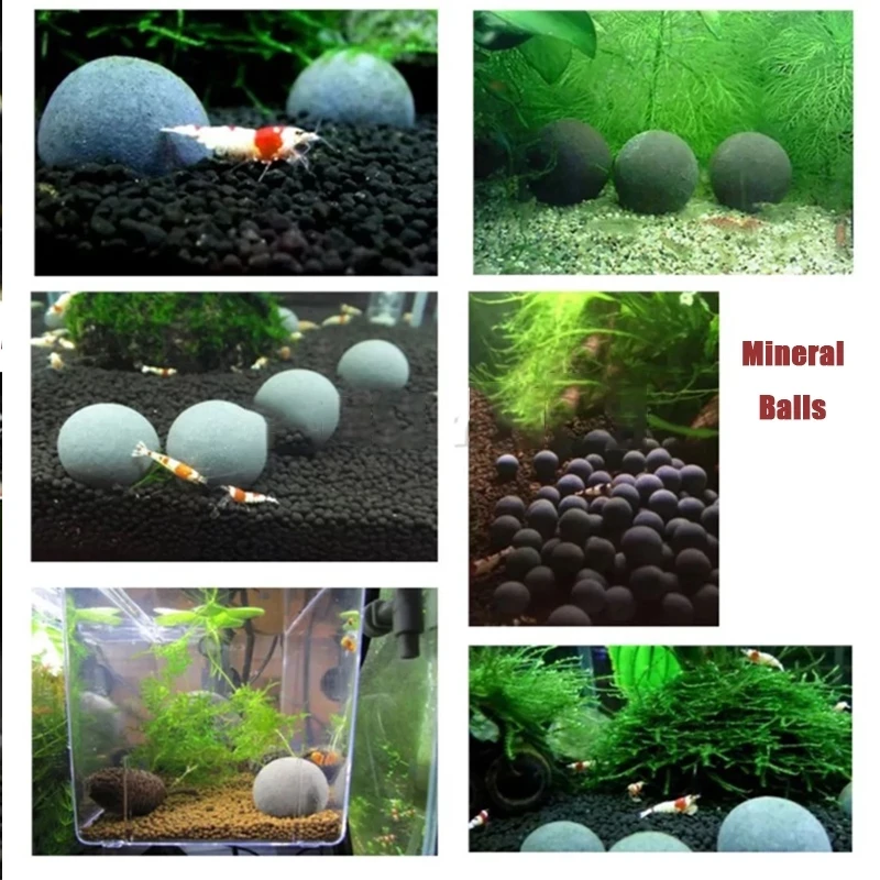 Tourmaline Long Time Effect Slow Release Aquarium Water Purification Living Water Mineral Ball Crystal Red Bee Shrimp tank