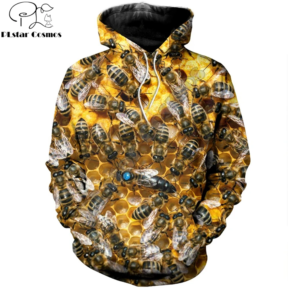 Old Time Bee Keeper 3D Printed Men Hoodie Pure Raw Honey Harajuku Fashion Hooded Sweatshirt Unisex Casual jacket pullover MF-50