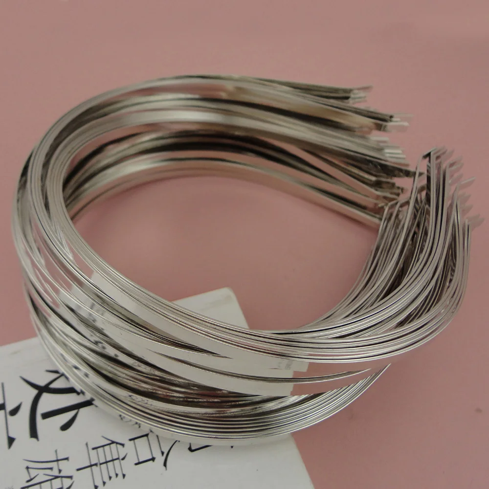 50PCS Regular 3mm 4mm 5mm 6mm 7mm Metal Hair Headbands Base Hairbands Wire Tiara Plain Hair Hoops For DIY Hair Accessories