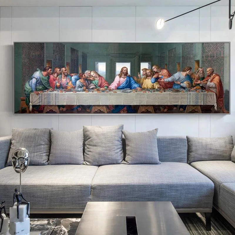 

The Last Supper By Leonardo da Vinci Canvas Paintings On the Wall Art Posters And Prints Famous Christ Art Pictures Wall Decor