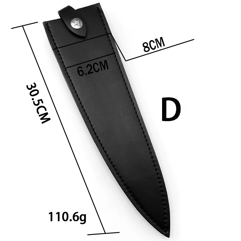 Cowhide Scabbard/holster Chef's Knife Holster Kitchen Knife Scabbard The First Layer Of Cowhide Knife Set