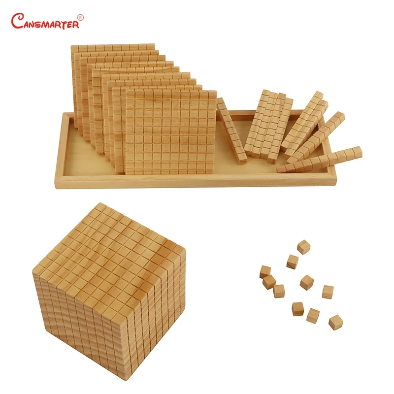 Ten Base Math Toys Montessori Mathematics Materials Wooden Box Professional Student Learning  Educational Toys Children