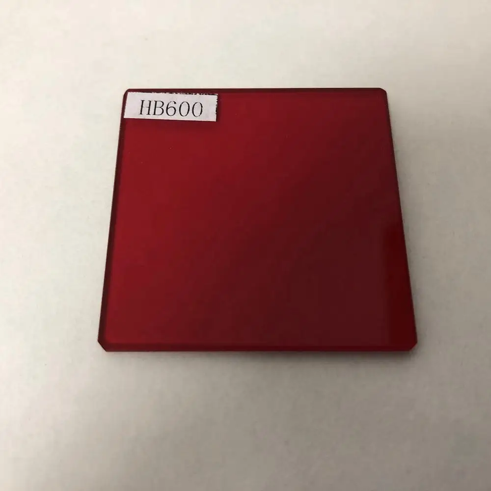 

size 60x60mm and 1mm thick transparent IR ray from 600nm wavelength red ir pass filter