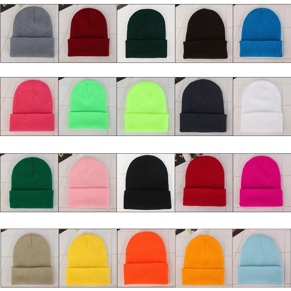 Winter Men Women Unisex Fleece Solid Knit Hat Autumn Winter Warm Couple Beanie Knit Ski Hats Hedging Cap Outdoor Climbing