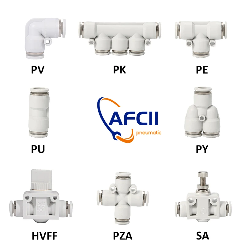 Raccord de tuyau pneumatique, raccord de tuyau, trachée, eau, Air, coupure rapide, 4mm, 6mm, 8mm, 10mm, 12mm, PU PE HVFF PY PZA PK