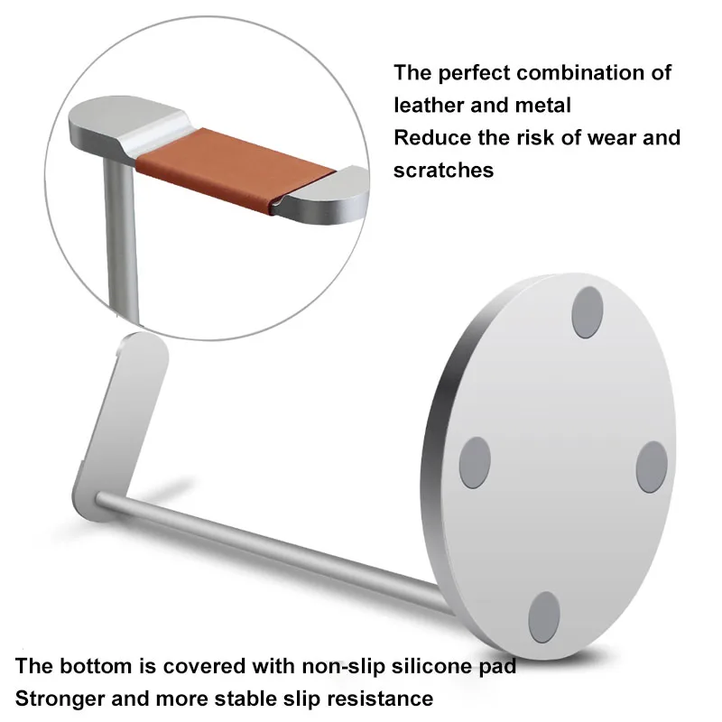 Metal Headphone Holder for Airpods Max Sturdy Gaming Headset Earphone Stand Hanger with Non-Slip Base for Table Desk Display