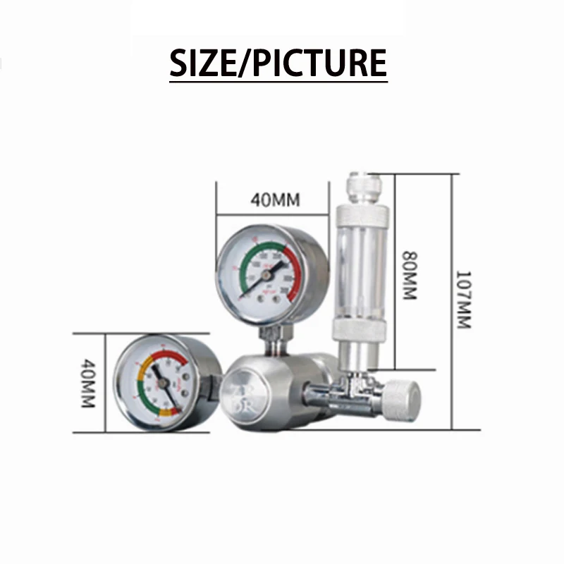 ZRDR DIY Aquarium CO2 Regler Rückschlag Blase Zähler Unabhängige Magnetventil Kit Aquarium CO2 Druckminderventil – Detail 4