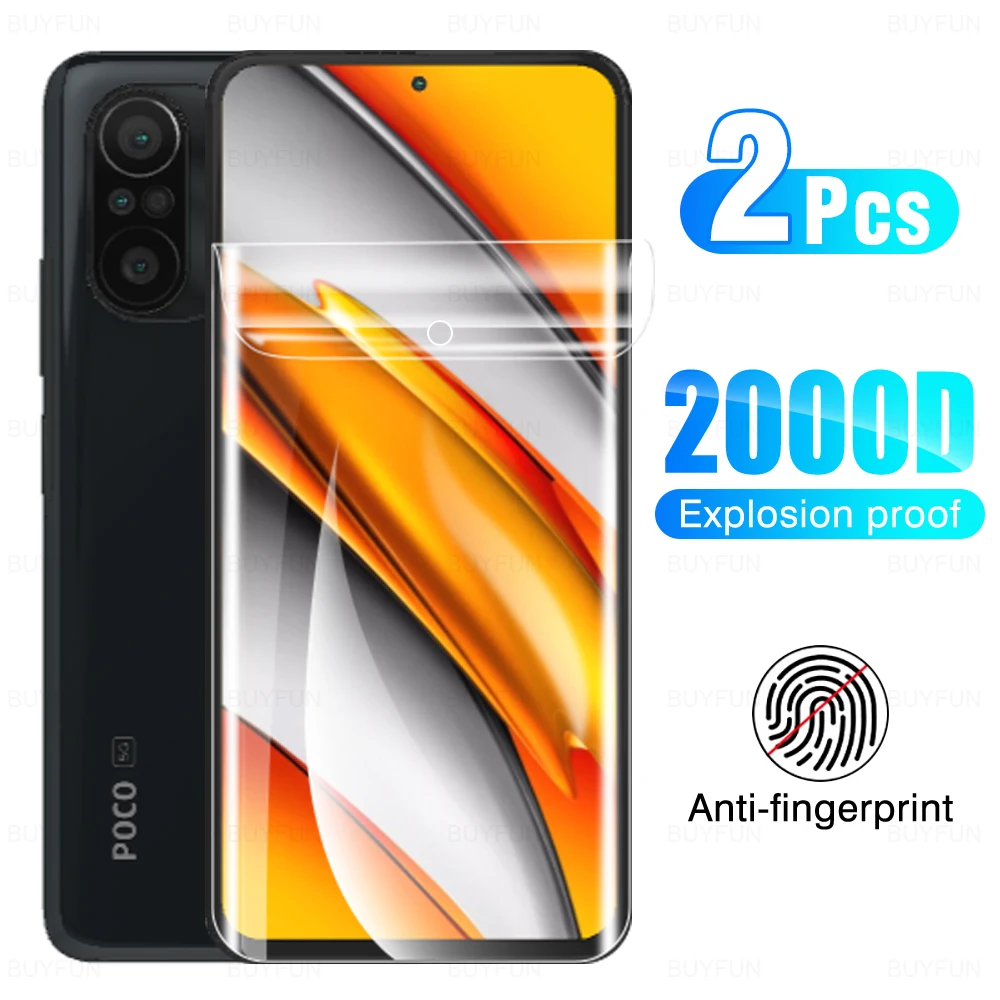 2 шт. гидрогелевая пленка для Xiaomi Mi Poco F3 M3 Pro 5G M3 X3NFC X3Pro X3GT X3 NFC Pro GT Защитная пленка для экрана на 6,67 дюйма M2012K11AG HD