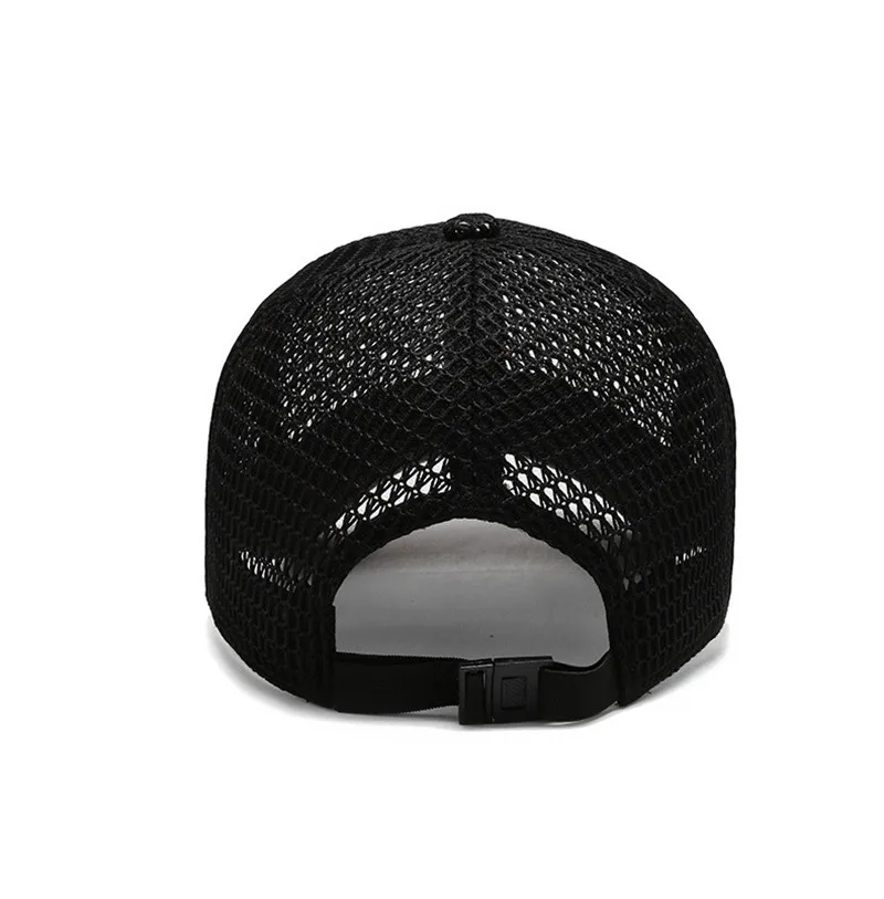 Adjustable Running Cap Men Mesh Baseball Cap Snapback Hat Summer Hip Hop Fitted Cap Outdoor Sport Visor Sunscreen Baseball Cap