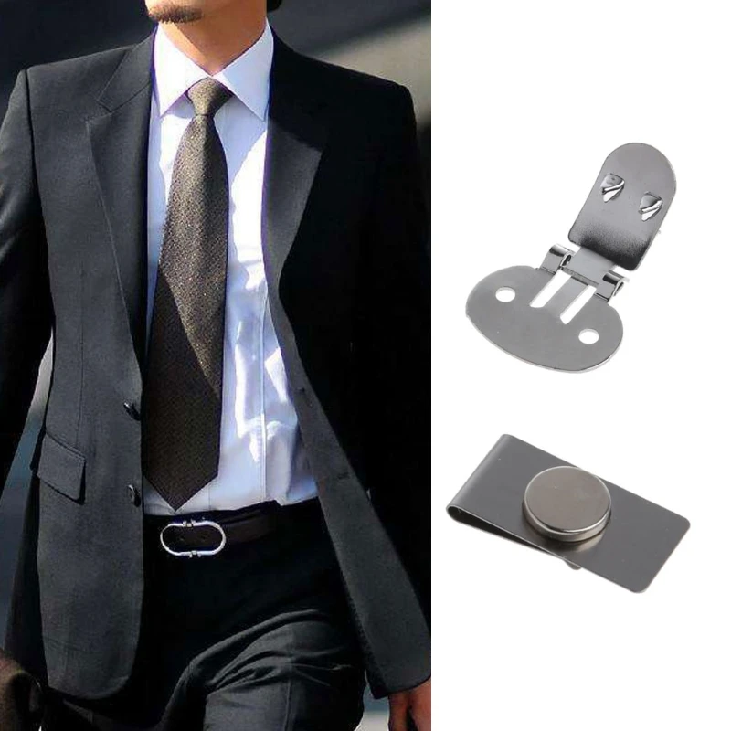 Praktyczna magnetyczna spinka do krawata niewidoczna elegancka męska marynarka ze stali nierdzewnej magnetyczna przypinka utrzymuj krawat w miejscu