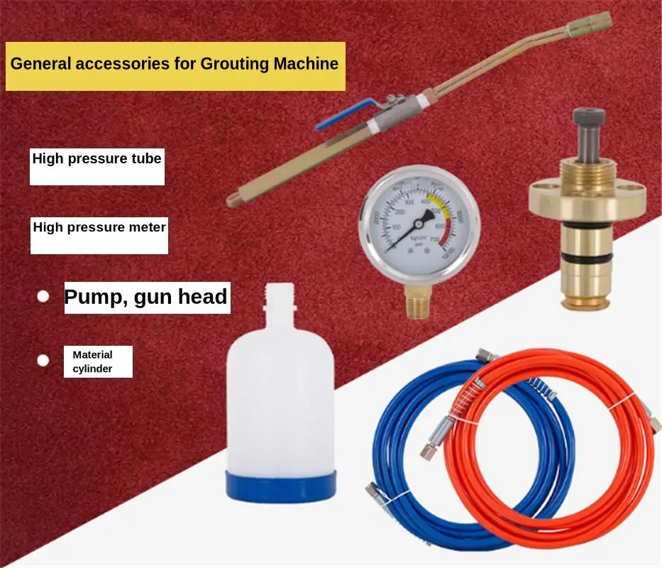 High pressure grouting machine accessories explosion-proof high pressure pipe pump pressure gauge gun head valve switch cup size