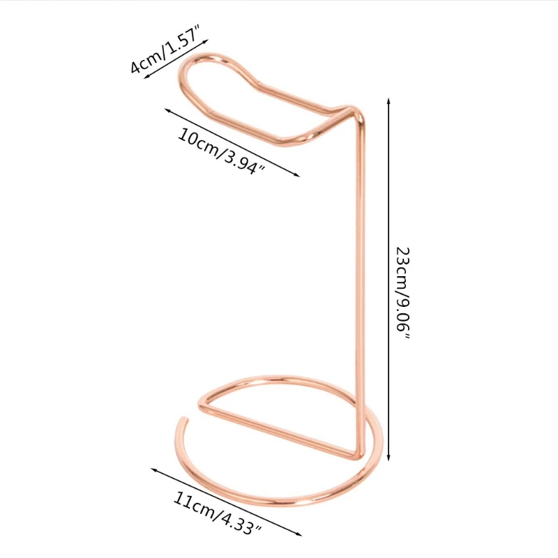 Suporte de fone de ouvido de metal criativo suporte de fone de ouvido de ouro rosa suporte de fone de ouvido de uma peça de ouro fio de ferro suporte para todos os fones de ouvido