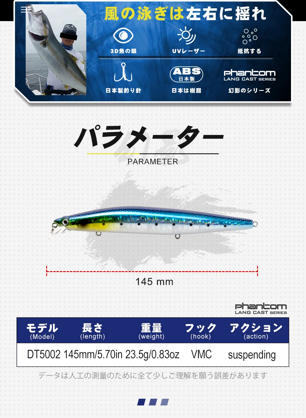 D1 Minnow-Angelköder, die schwimmende 145 mm/120 mm künstliche Wobbler für Barsch-Thunfisch-Flatfish aufhängt – Detail 2