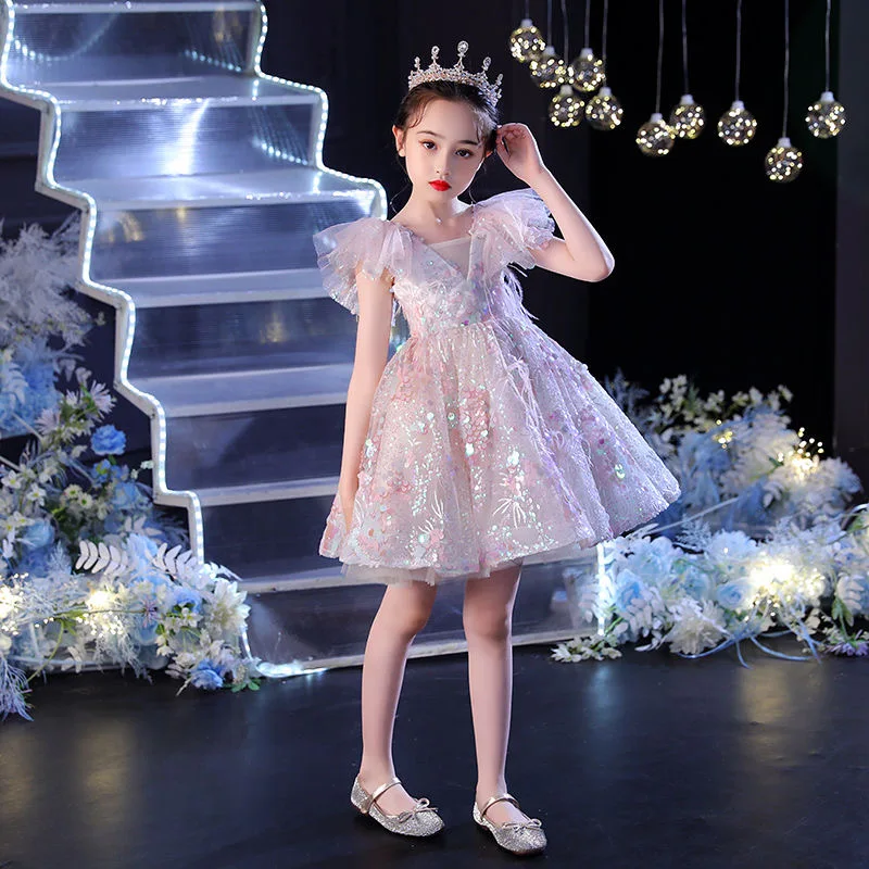 Girls Dress Elegant New Year Princess Children Party Dress Wedding Gown Kids Dresses for Girls Birthday Party Formal Clothes