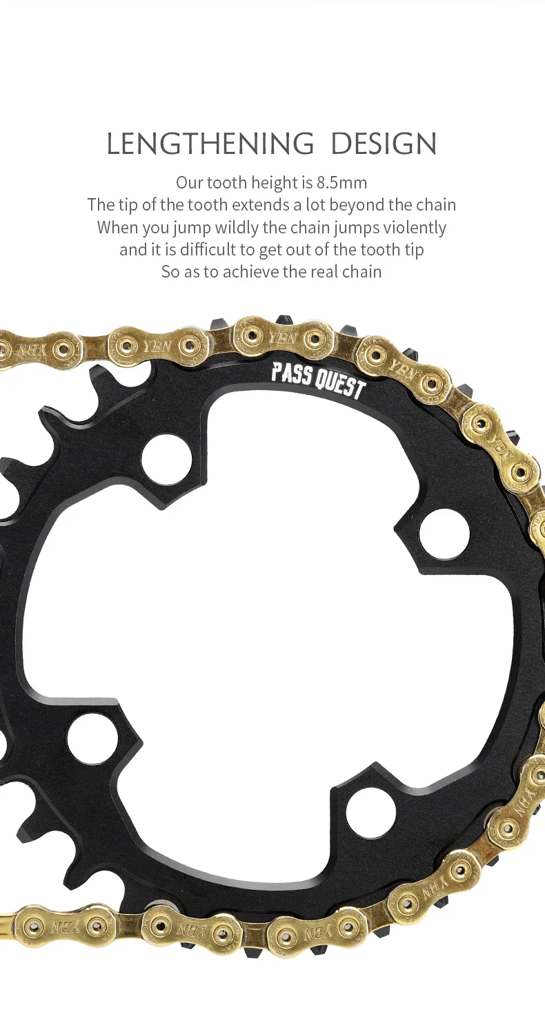 Passquest-自転車チェーンリング,82mm,bcd fsa,marlin 7,ナローおよび
