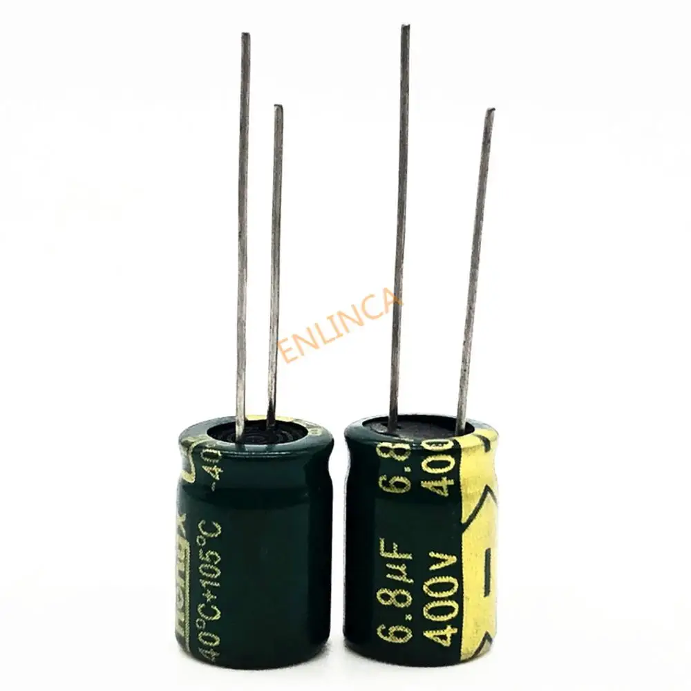 12pcs/lot 400V 6.8uf high frequency low impedance 8x12MM 20% RADIAL aluminum electrolytic capacitor 6800NF 20%