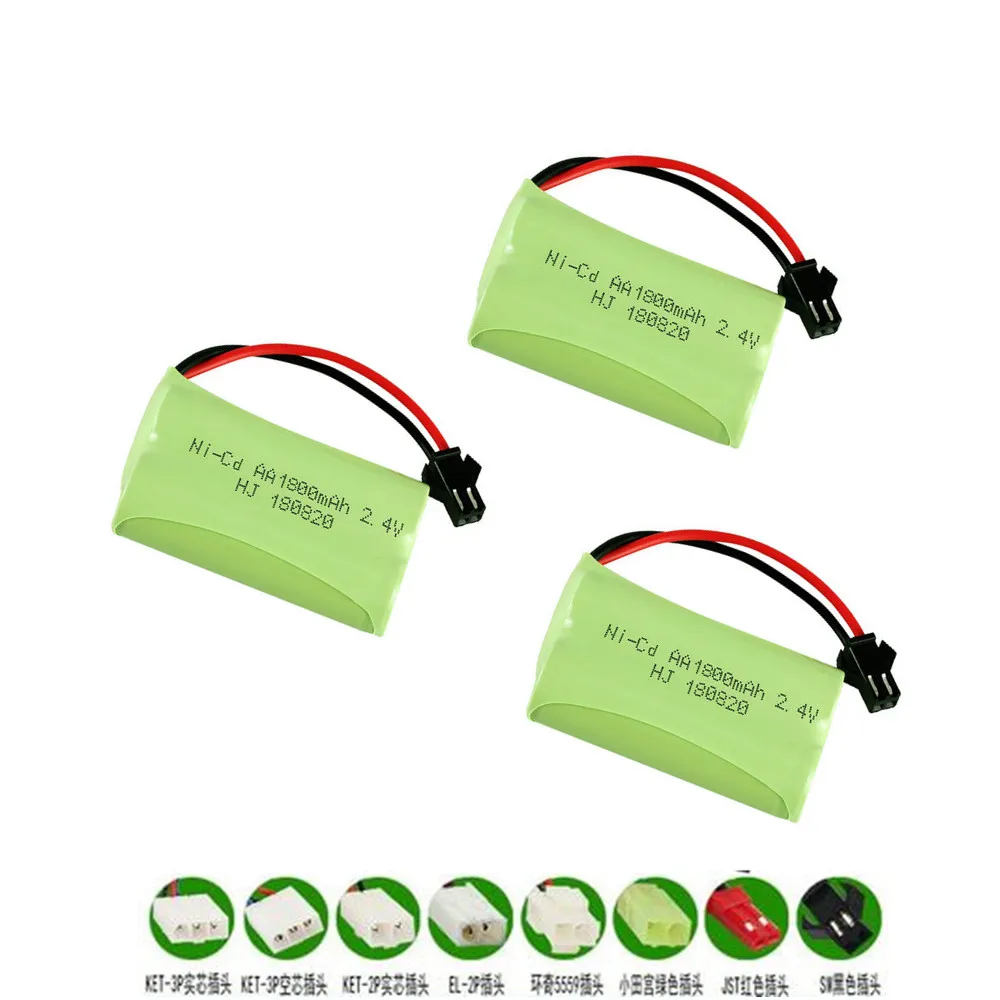 2.4v 1800mAh NiMH Battery For Rc toys Car Tanks Trains RC Robots Guns RC Boats NICD AA 700mAh 2.4v Rechargeable Battery