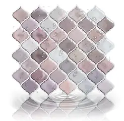 Indoor Home Bar 28*25cm Self-adhesive Wall Purple Mosaic Stickers Kitchen Backsplash 3d Wall Tile