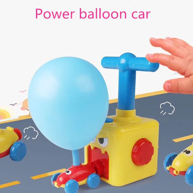 Non Remote Control Vehicle Toy Children's Air Powered Balloon Blowing Car Intelligence Game Parent-child Interaction Kid Gift