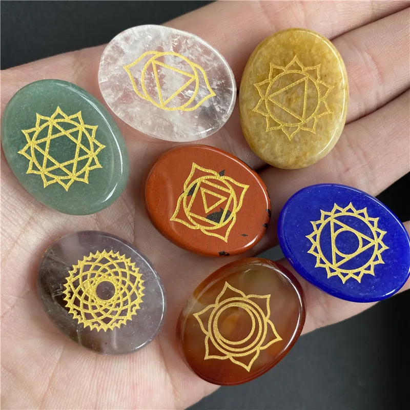 Natural 7 Colors/Set Yoga Energy Stone Chakra Stone Irregular Reiki Healing Crystals Stone Polished Individual Stones