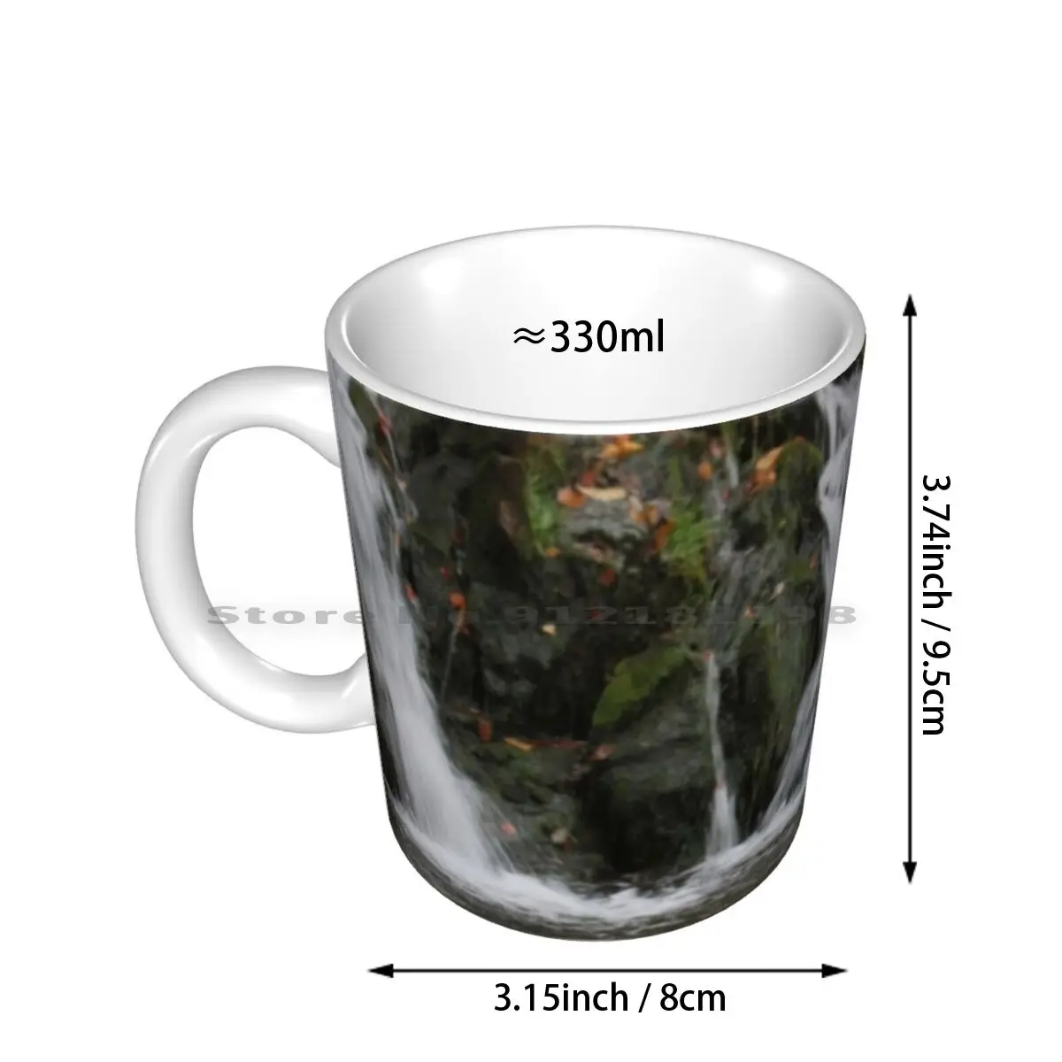 Kamyanka Falls In Autumn Ceramic Mugs Coffee Cups Milk Tea Mug Water Falls Waterfall River Cascade Autumn Kamyanka Skole