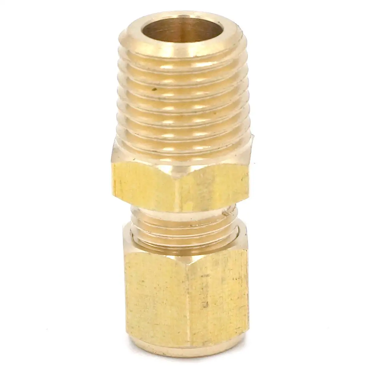 1/4 "NPT Männlichen x Fit 1/4" Rohr OD Compression Union Messing Rohr Fitting Anschluss