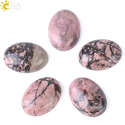 CSJA línea negra Rodonita piedras preciosas sueltas cabujón cuentas de cristal piedra Natural 15x20mm 18x25mm para fabricación de joyería hecha a mano F527