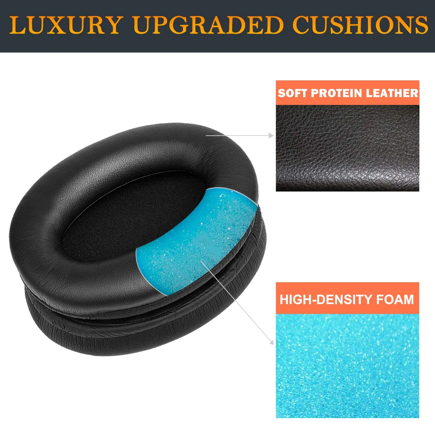 Replacement Earpads Memory Foam Ear Pads Cushion Repair Parts For Sony WH-1000XM3 WH1000XM3 Wireless Noise Cancelling Headphones
