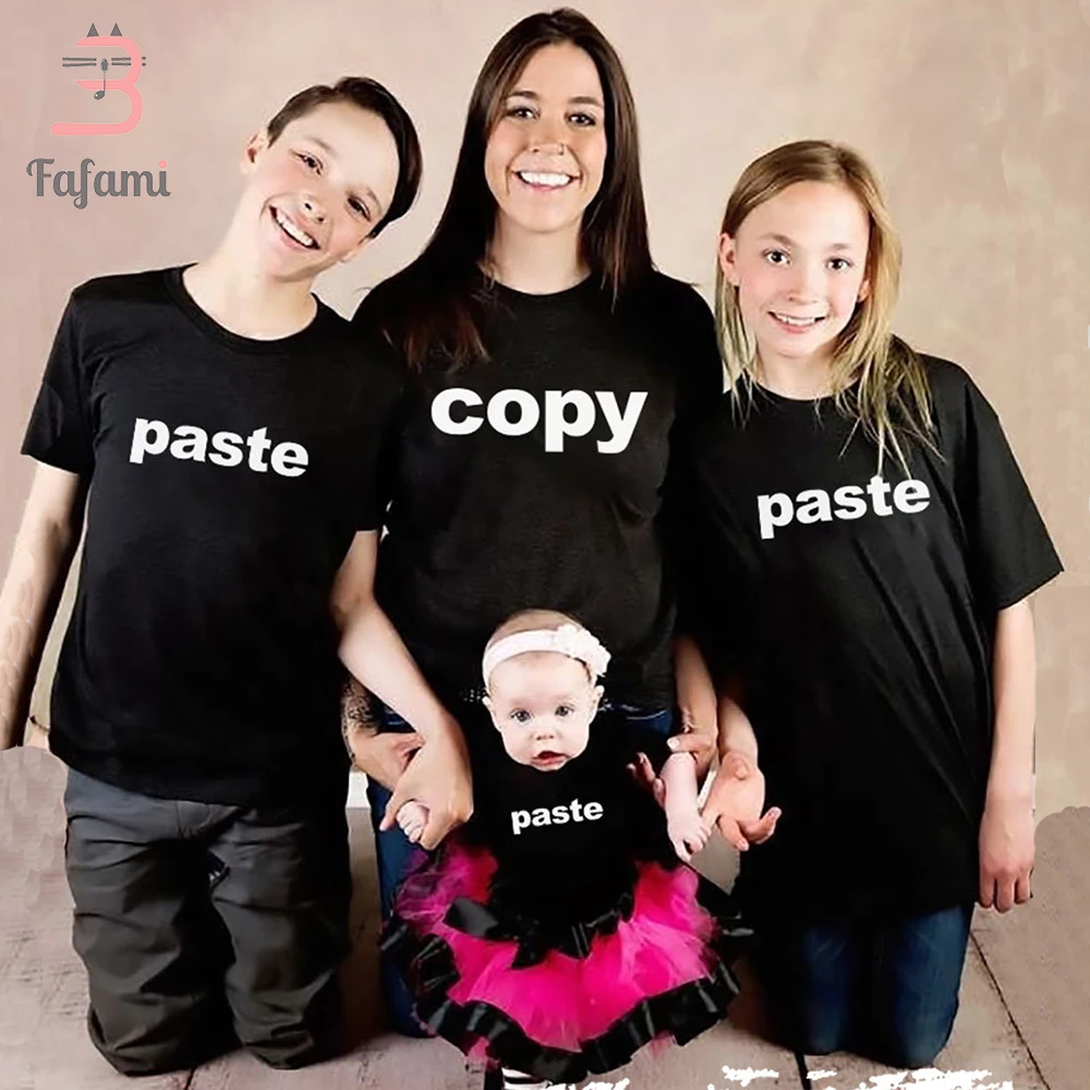 Family clothing sets Mom Dad Kids Baby Matching Outfits Same Sets For Family Baby Clothes Copy Paste Printed Tshirt Toddlers