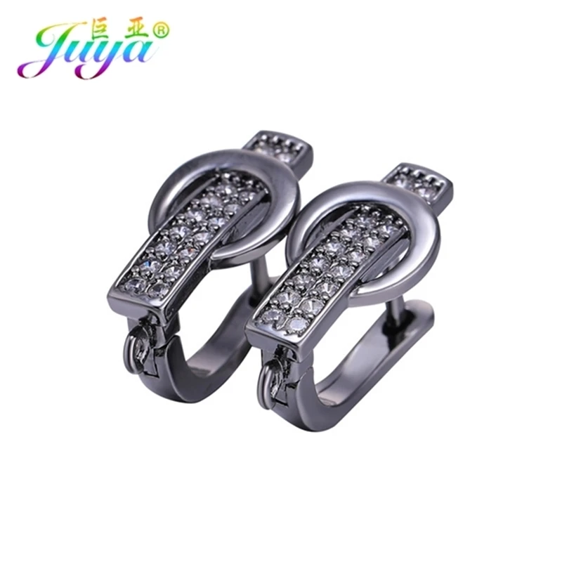 Juya DIY Edlen Schmuck Material Liefert Handgemachte Earwire Gold/Silber Farbe Ohrring Haken Zubehör Für Luxus Ohrringe Machen