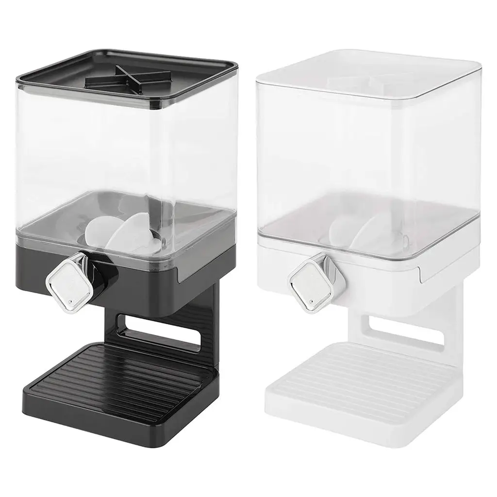 Free Standing Grain Cereal Storage Container Kitchen Coffee Beans Rice Dispenser Sealed Organizer Household Snack Bottles