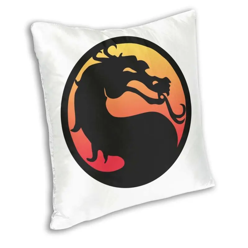 Mortal Kombat Logo Cushion Cover Sofa Decoration Fighting Arcade Game Square Throw Pillow Cover 40x40