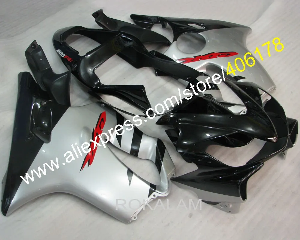 

Изготовленный на заказ обтекатель для Honda CBR600 2001-2003 CBR 600 01 02 03 F4i серо-черный комплект кузова мотоцикла (литье под давлением)