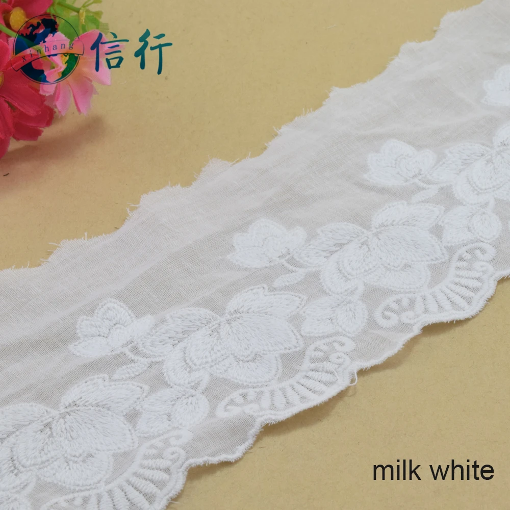 9cm wide 100% Cotton embroid lace sewing ribbon guipure trim wedding decoration DIY dolls colthes Accessories lace #4154