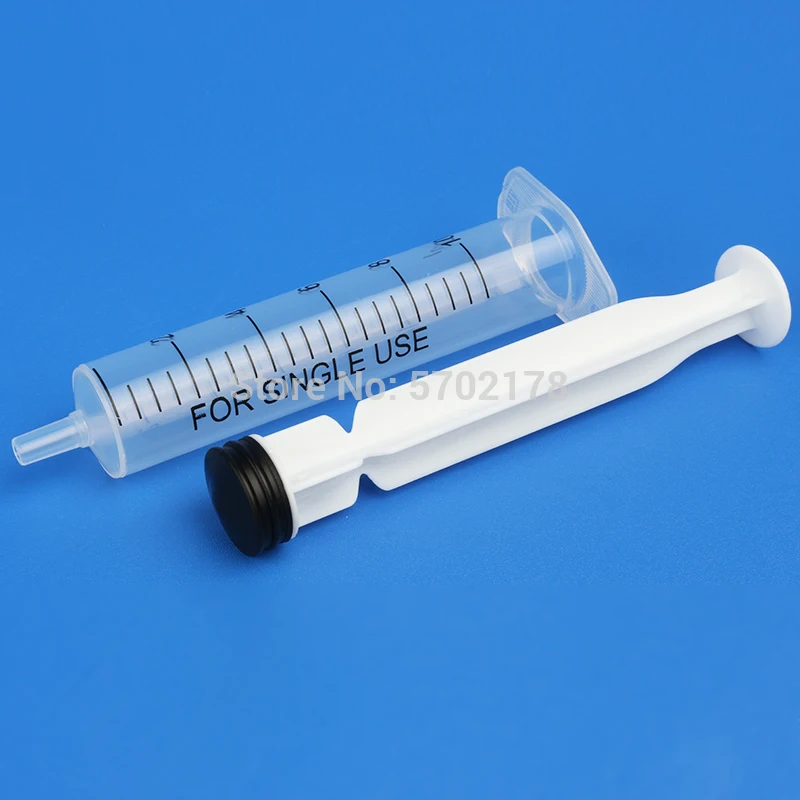 Seringa de cola para morcego 10ml, seringa de plástico adesivo para distribuição de animais de estimação, cartucho de tinta nutricional para fechar com 10 peças