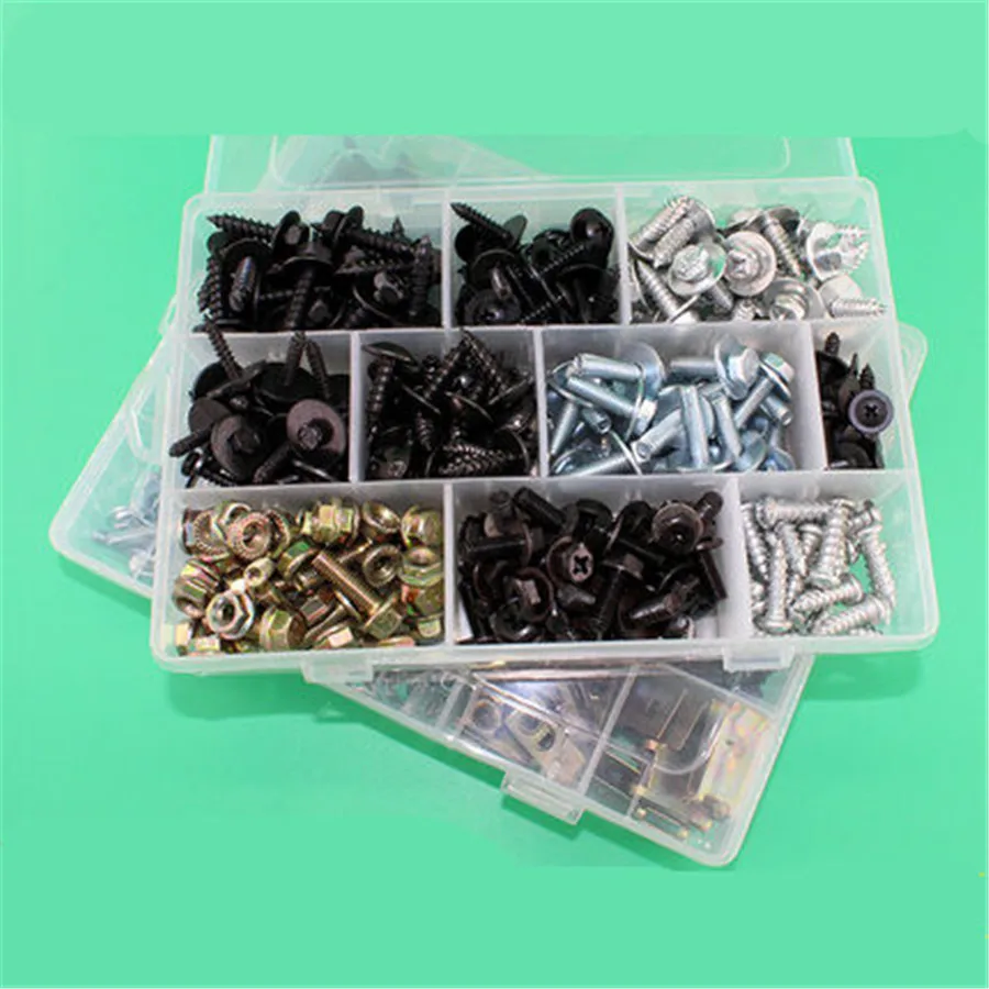 220pcs/box Bolt Thread Fastener Clip Screw for Car Fender Body Bumper Moulding Panel