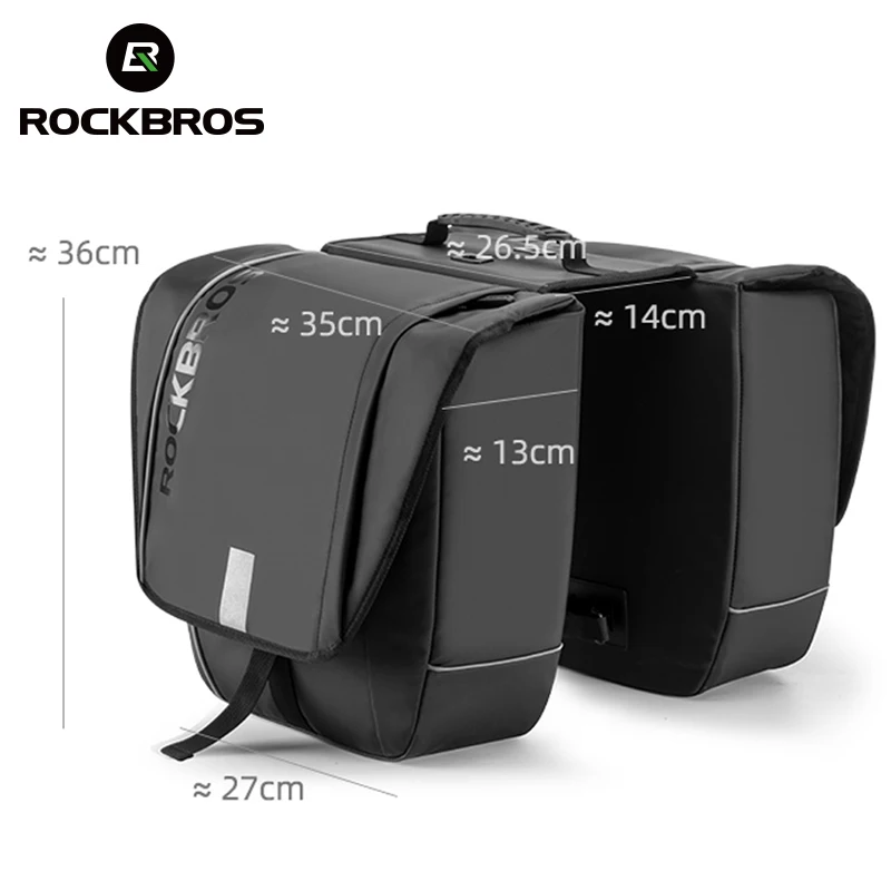 ROCKBROS MTB Bicycle Carrier Bag Rear Rack Bike Trunk Bag Luggage Pannier Back Seat Double Side Bycicle Bag Durable Travel