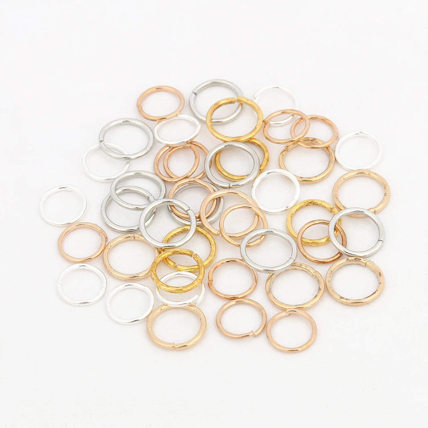 Multi Color Split Open Jump Rings Metal Split Rings Connector Loops for Jewelry Making Bracelet DIY Necklace Accessories