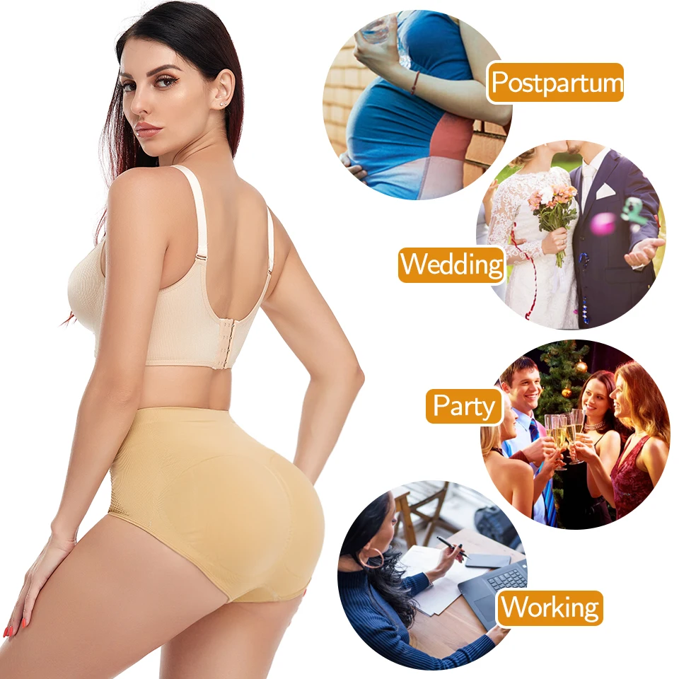 Frauen Körper Shaper Gesäß Padded Panty Butt Heber Hüfte Enhancer Unterwäsche Bauch-steuer Höschen Booty Pads Slip Shapewear