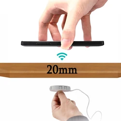 20mm Fast QI Wireless Charger Pad Invisible Desktop Furniture Table Hidden Embedded Adsorption For IPhone11 Samsung QI Universal