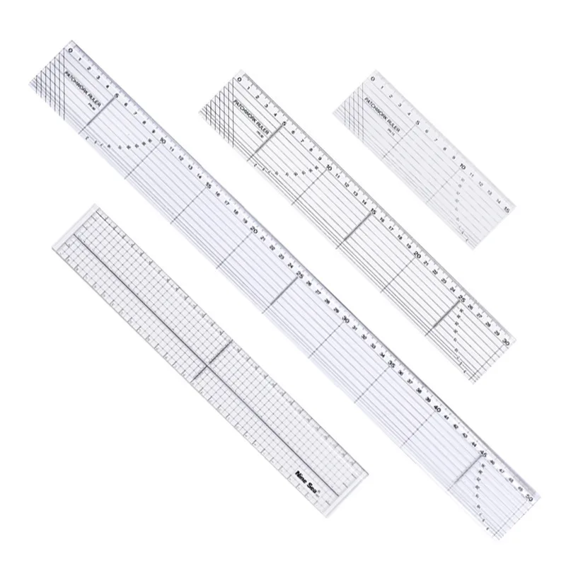 15CM 30CM 50CM Plastic Transparent French Curve Ruler SplIne Sewing Patchwork Feet Tailor Yardstick Cloth Cutting Rulers