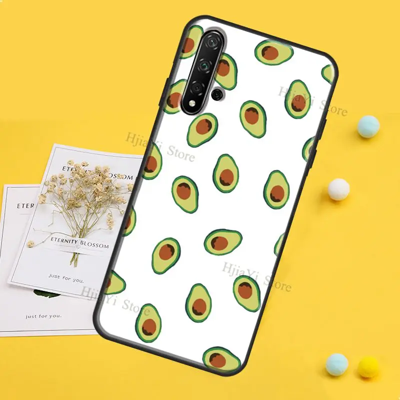 FUNNY AVOCADO Smile JOKE Case For Huawei Y6 Y7 Y9 2019 Nova 5T Funda For Honor 50 20 10 9 Lite 10i 8X 9X Cover