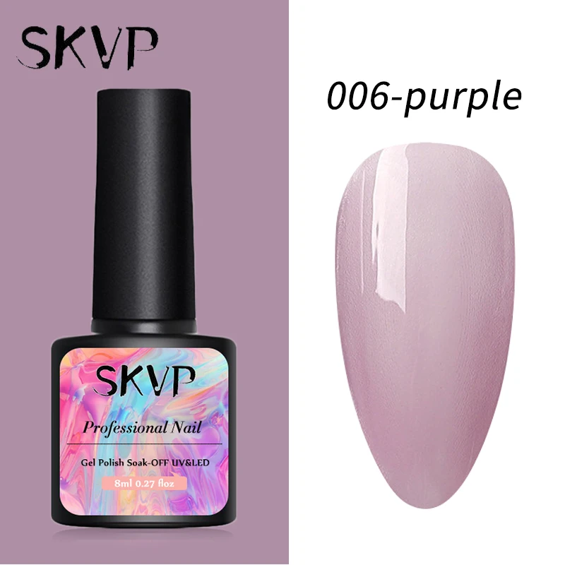 Skpv-esmalte de gel para unhas, cores transparentes, glitter, uv, gel de gelatina, esmalte em gel para secagem