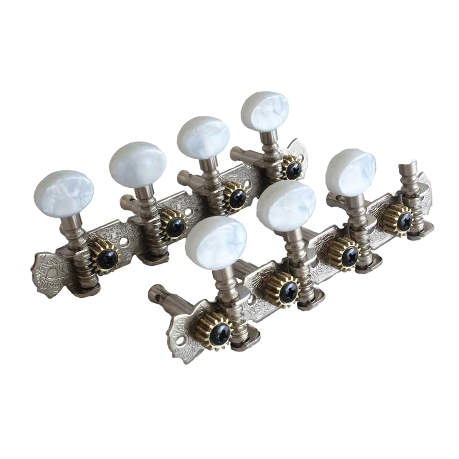 Chrome 8 String Guitar Machine Heads Mandolin Tuning Pegs Tuners 4L4R Tuner Button Spacing 25mm 4 in one line