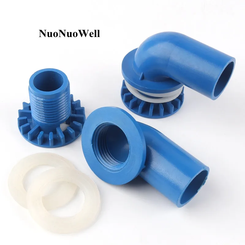 1pc 25mm PVC Pipe Connectors HI-Quality Aquarium Fish Tank Elbow Drainage Joints Aquatic Pet Water Tank Socket Flat Bottom Joint