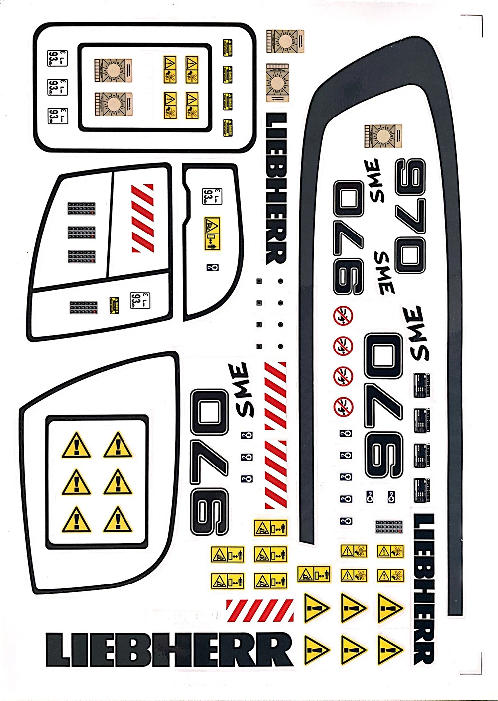 K970อัพเกรดโลหะชุดติดตั้งสติกเกอร์ของเล่นรถขุดโลหะชุดอุปกรณ์ของเล่น