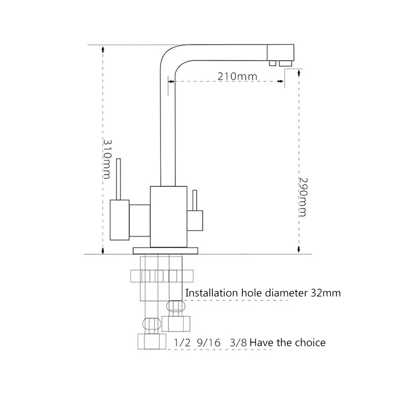 Drinking Filtered Water Kitchen Faucets 360 Degree Rotation Clean Water purifier faucet Purification Filter Sink Taps Mixers ML9